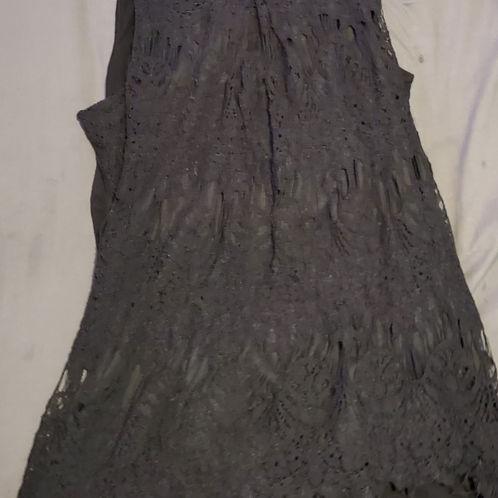 Lace Button Neck Tank